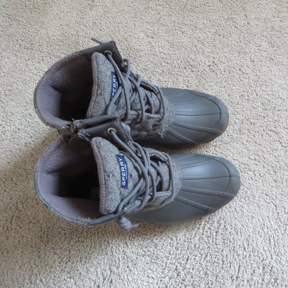 Sperry Womens Syren Gulf Wool Duck Boots Size 8 Gray Quilt Design Waterproof - Picture 6 of 9